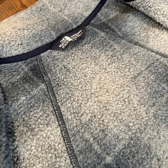 The North Face Women's Full-Zip Fleece Jacket Plaid Gray Blue Size L - Picture 11 of 11